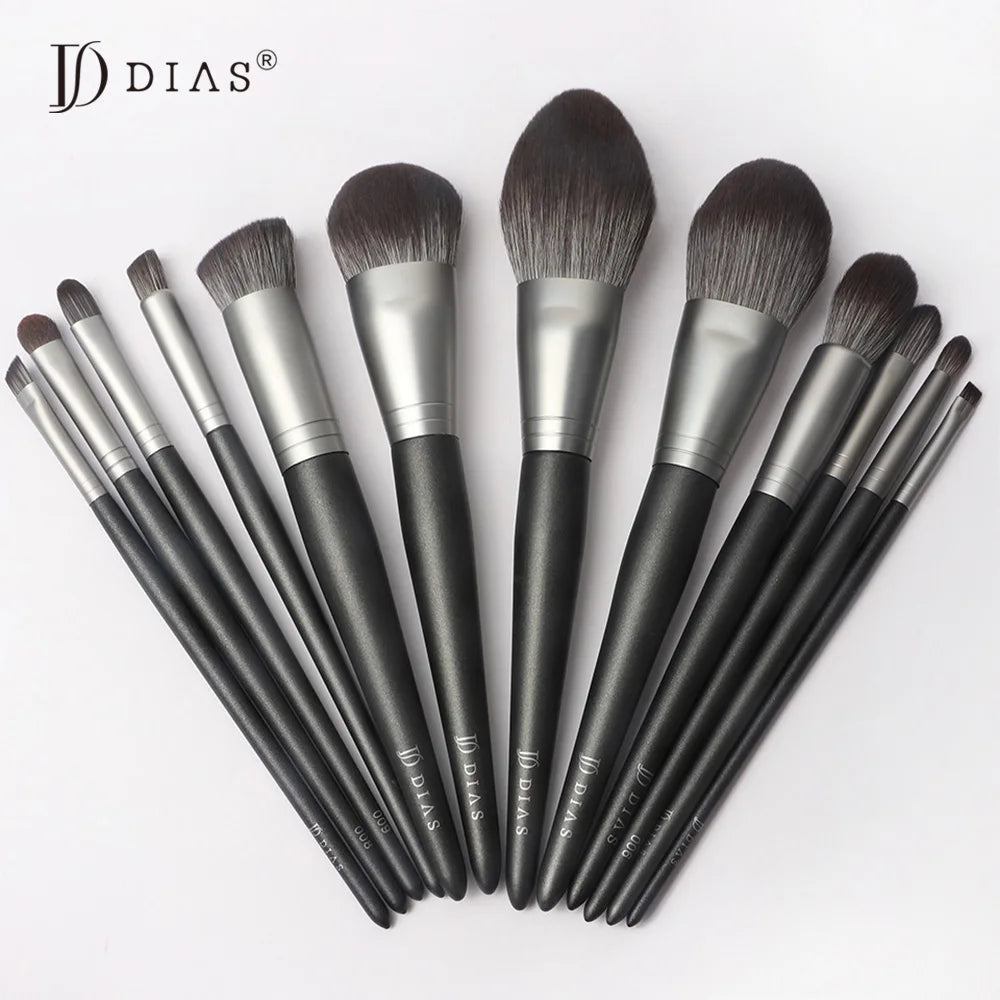 12 PCS Gray Face Powder Foundation Make-up Eyeshadow Brushes Makeup Private Label Professional Make up Brush Set