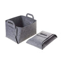 Foldable Felt Storage Baskets 33*23*18cm Fabric Organizer Bags With Handles