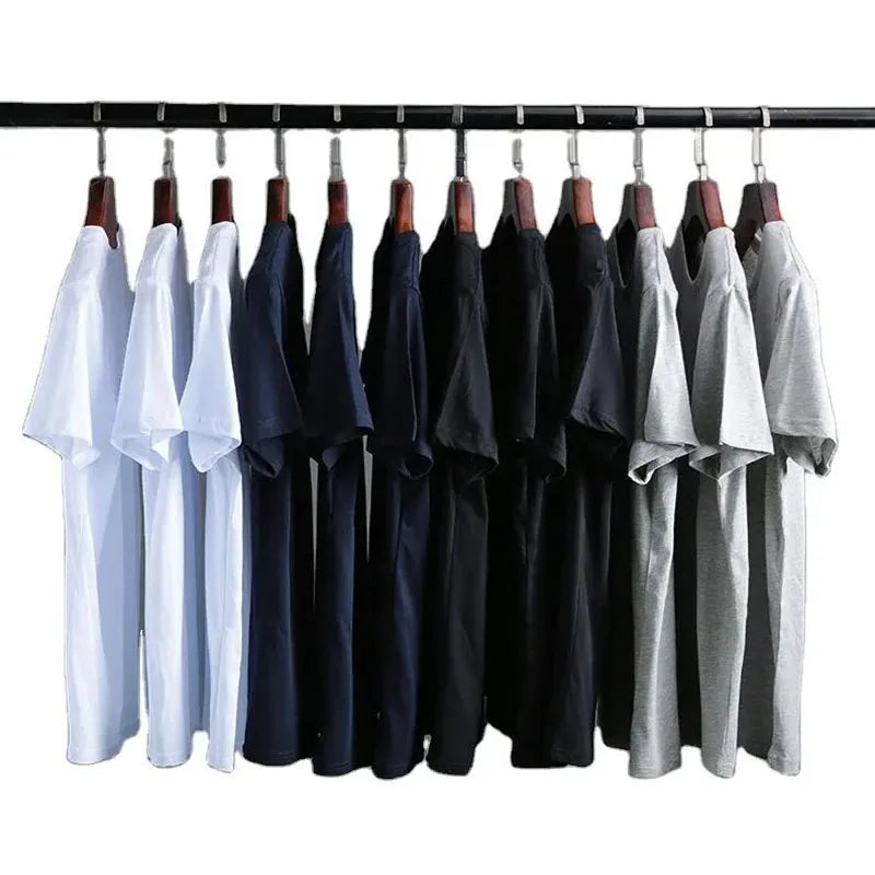 RNSHANGER Wholesale Men's Plain T Shirts Summer Custom Logo Short Sleeve Mens Tshirts Blanks Oversized T-shirts for Summer