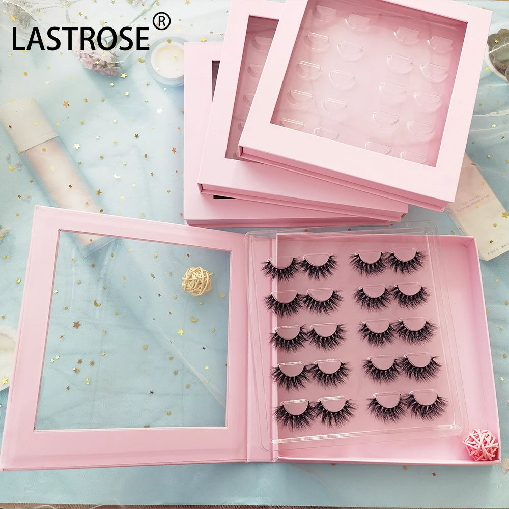 Super Quality OEM Magnetic Box Handmade Full Strip 3D Mink Eyelashes Private Logo 3D Mink Lashes Book