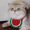Shengchaoyi Luxury Cotton Pet Accessories Dog Cat Collar Bib and Puppy Scarf Cartoon Watermelon Dress up Classics Style
