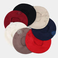 French Vintage Small Fresh Beret Hat Hot Drill Flower Knit Artistic Women Painter Beret for Casual Daily and Outdoor Scenes