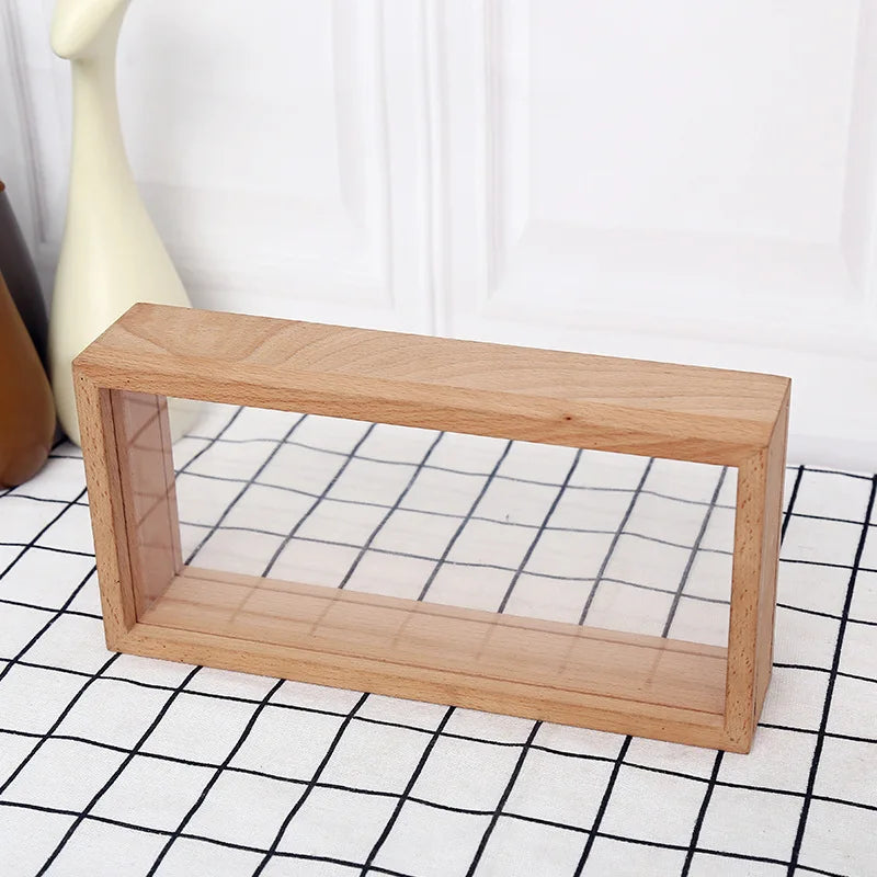 2021 Hot Selling Custom Wood Double Sided Glass Picture Frame Square Photo Frame Wholesale Hot Sale Products