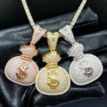 925silver Pendant VVSmoissanite Diamond Moissanite Pendant Necklace for Men/women Pass Diamond Tester Hip Hop Jewelry