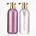 16oz Plastic Dispense Pump Bottles 500ml Gold Top for Skin Care Facial Cleanser Shower Gel Body Lotion Essential Oil Essen