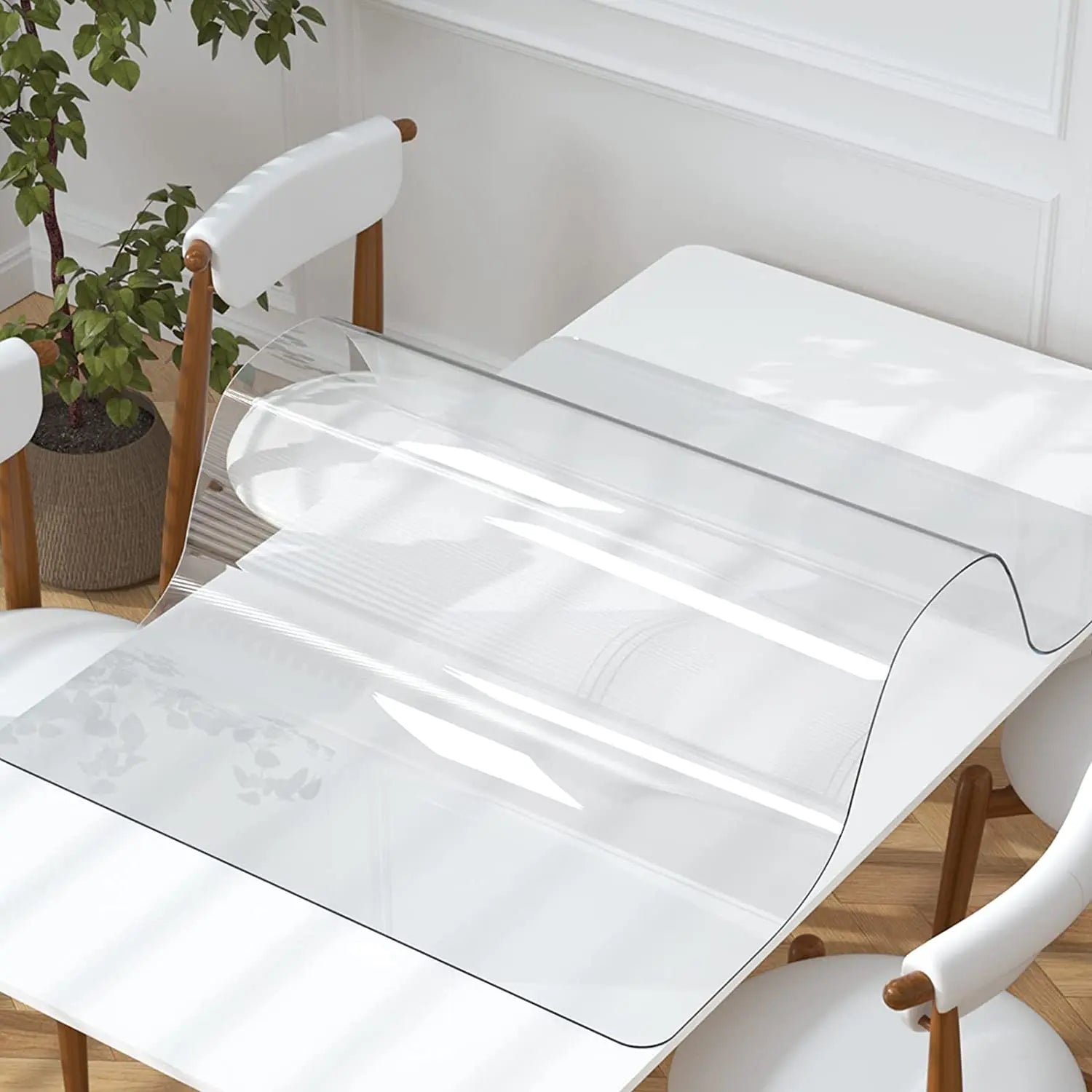 Waterproof Oilproof Suporte Tablecloths Pvc Custom Pvc Decoration Transparent Table Cloth Clear Plastic Pvc Film Tablecloth