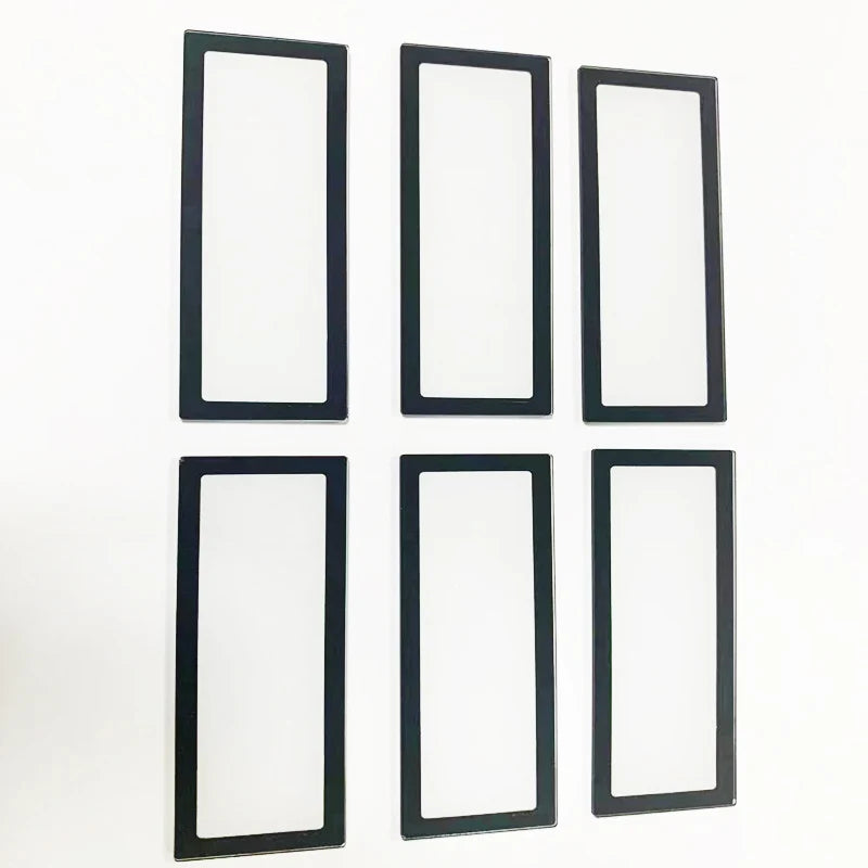 0.5mm 0.7mm 1mm 2mm 3mm manufacturer custom silk screen printing tempered glass for touch panel