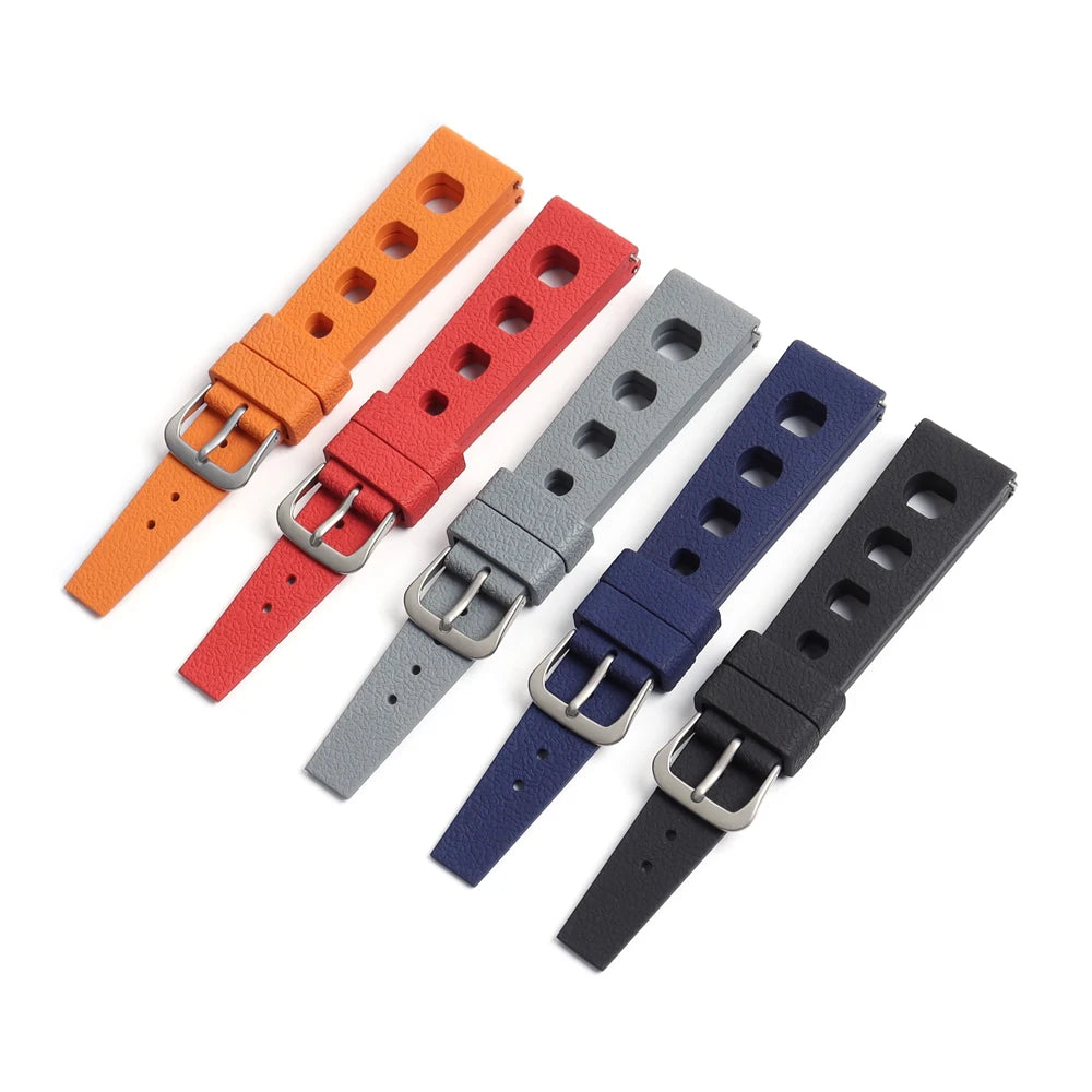 Quick Release Rubber Watch Strap Band FKM 20mm 22mm Breathable Feature