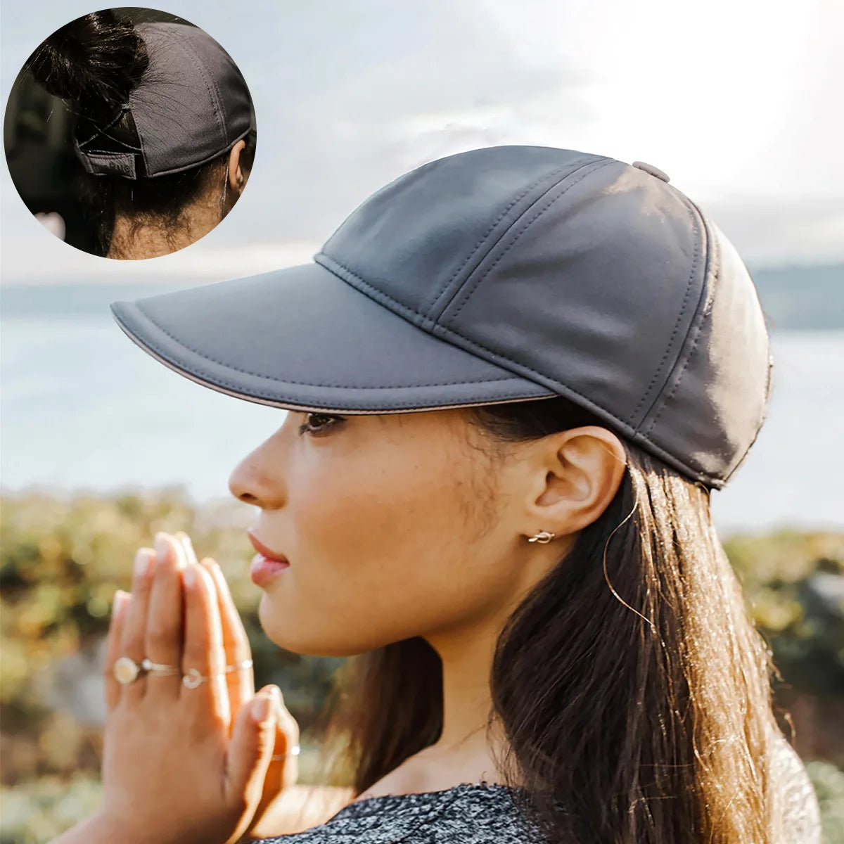 Women Sporty Ponytail Hat CrissCross Baseball Cap Adjustable High Messy Bun Ponycap Quick Drying Common Sports Hat