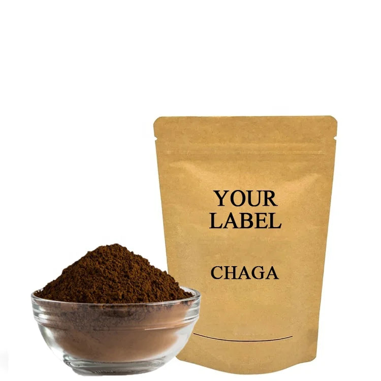 Factory Custom Organic Chaga Mushroom Powder Chaga Mushroom Extract Powder for Antioxidant Properties