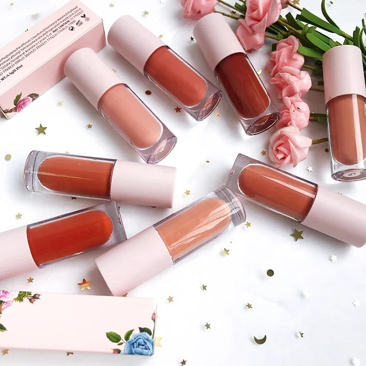 Soft Pink Container Packaging Matte Lipstick Cruelty Free Long Lasting Waterproof Matte Liquid Lipstick Wholesale Vendor