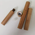 Wooden Packaging 5ml Bamboo Deodorant Container Glass Roller Bottle Essential Oil Container with Stainless Roller