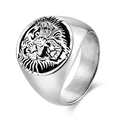 New Vintage Lion Design Fashion Hip Hop Stainless Steel Male Rings Wholesale Customizable Jewelry