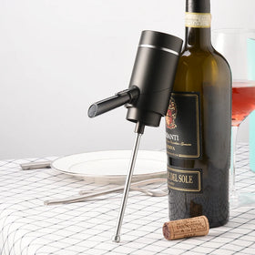 Electric Automatic Wine Aerator Pourer Stainless Steel Telescopic Tube Wine Dispenser for Timely Decanting