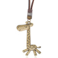 New Design Trendy Alloy Feather Pendant Necklace with Antique Bronze Plated Chains Unisex Gift for Men