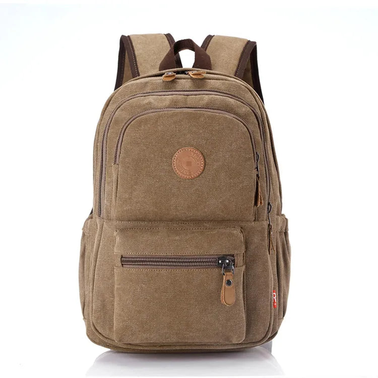 Custom Premium 20L Vintage Waxed Canvas Outdoor Sport Hiking Backpack Unisex Waterproof Soft Lining for Travel