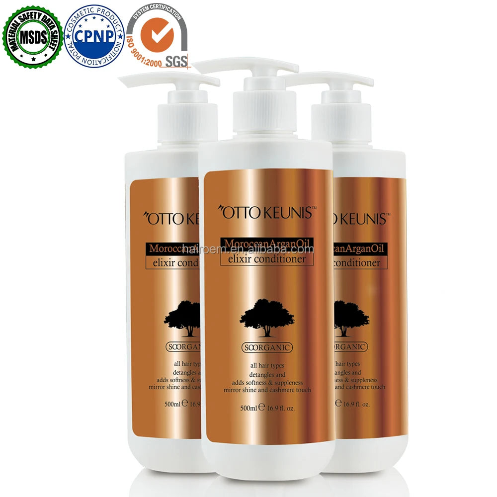 Unisex Organic Hydrating Argan Oil Cream Conditioner Premium Grade Nourishing Smoothing Formula for Curly & All Hair Types