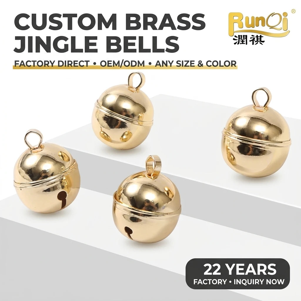 Christmas Solid Brass Vintage Handcrafted Small Hanging Bell Melodic Call Bell Hotel & Wedding High Decibel Crafting Supplies