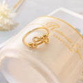 Adjustable Solid Spinner Ring Anti Worry Aniexty Thumb Beaded Spin Rolling Balls Relief Stress Ring