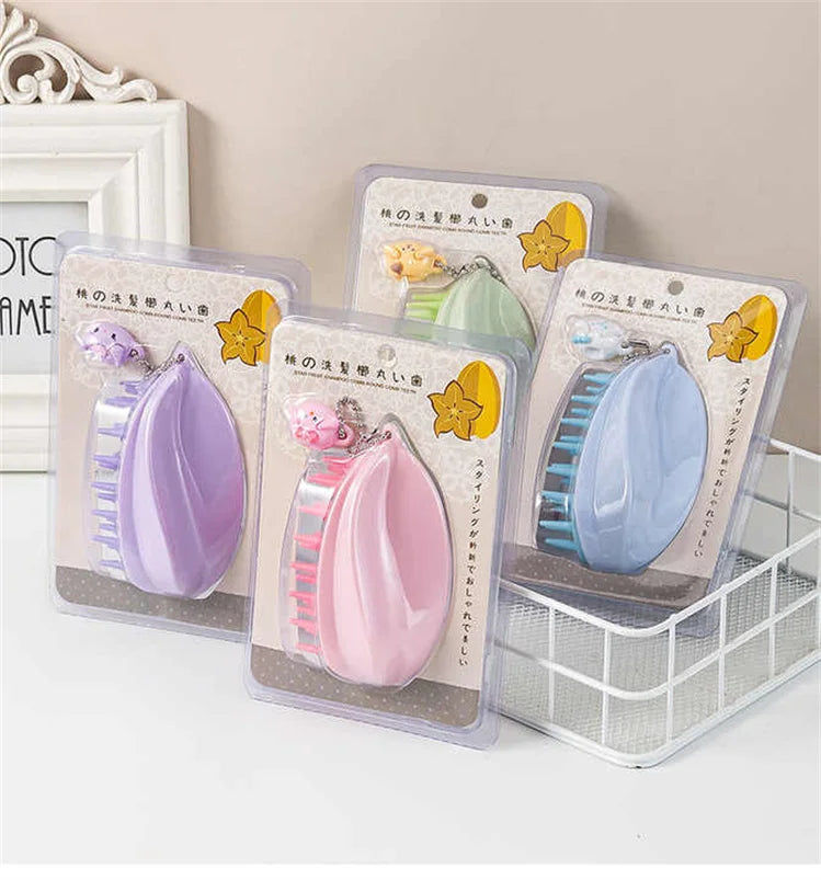 Hot Selling Custom Silicone Scalp Massage Spa Shampoo Brush Soft Long & Flexible Bristles Makeup Tool