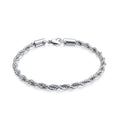 Ins Style Silver Color Stainless Steel Chain Bracelet for Men and Women Popular Twisted Chain Bracelet Bangle Wholesale Jewelry