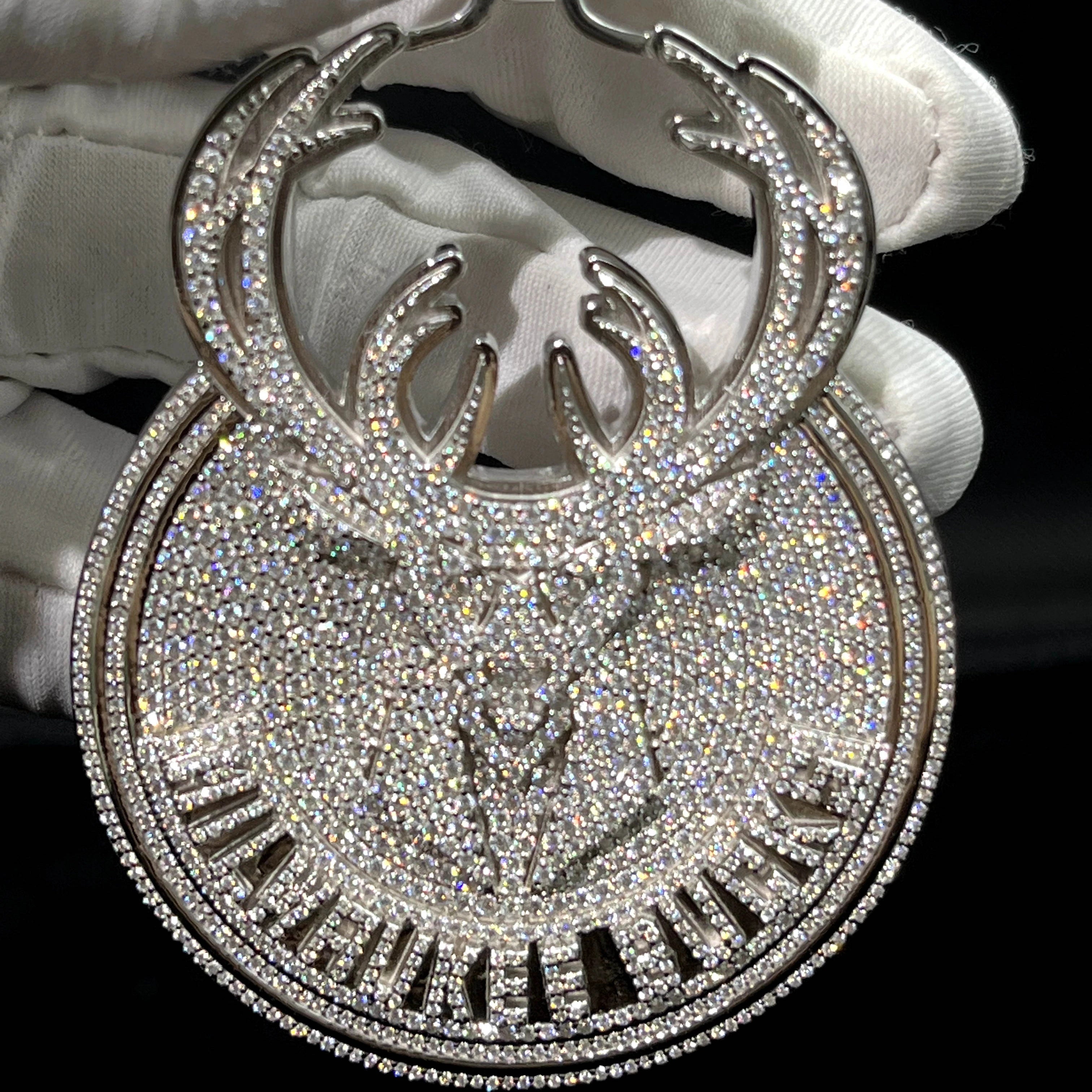 Factory Outlet 925 Silver VVS Moissanite Diamond Hip Hop Initial Pendant Custom 3D Letter Pendant Character Font DIY