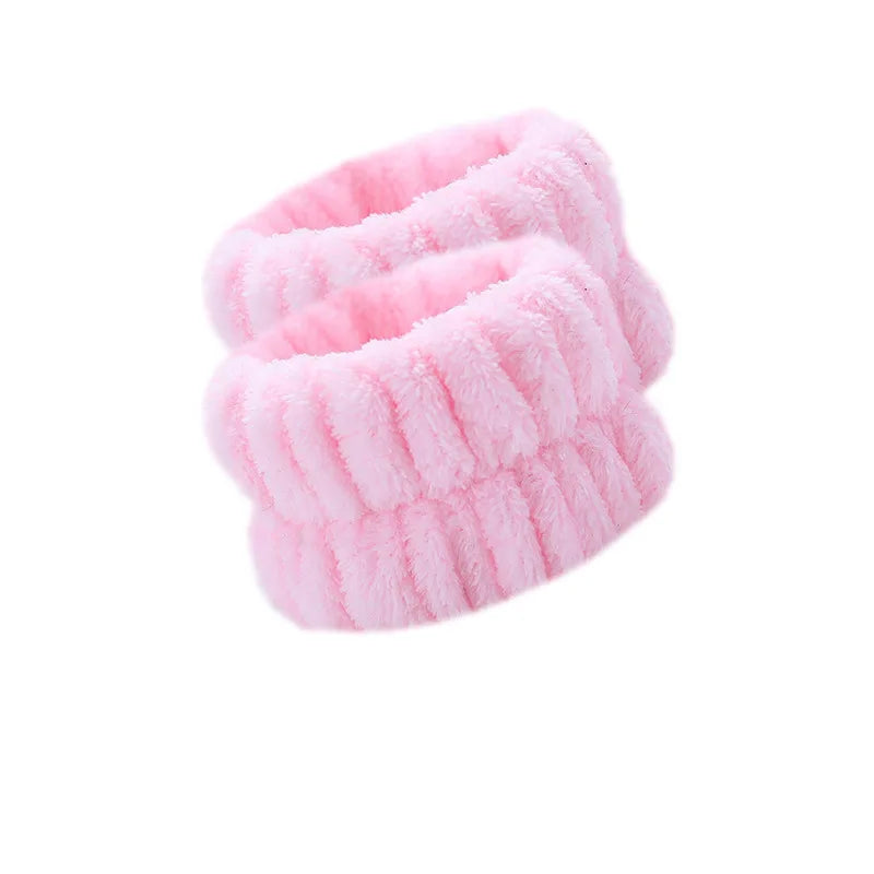Microfiber Wrist Spa Washband Scrunchies Absorbent Sweatband for Women's Face Wash Fabric Towel Band