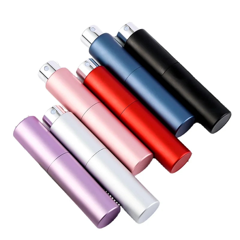 For MUB 8ml Round Aluminum Perfume Bottle Empty Twist Rotation Refillable Atomizer Minimum Order 100pcs
