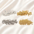 18K Gold Plated Brass Beads 2/3/4/5/6/8/10mm Hollow Round Spacer Beads for DIY Jewelry Bracelets & Necklaces Making