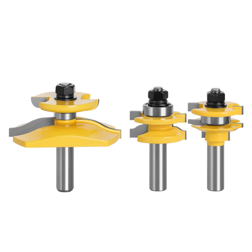LAVIE 12mm 1/2' Shank Ogee Rail & Stile Panel Raiser Router Bits  MC03083