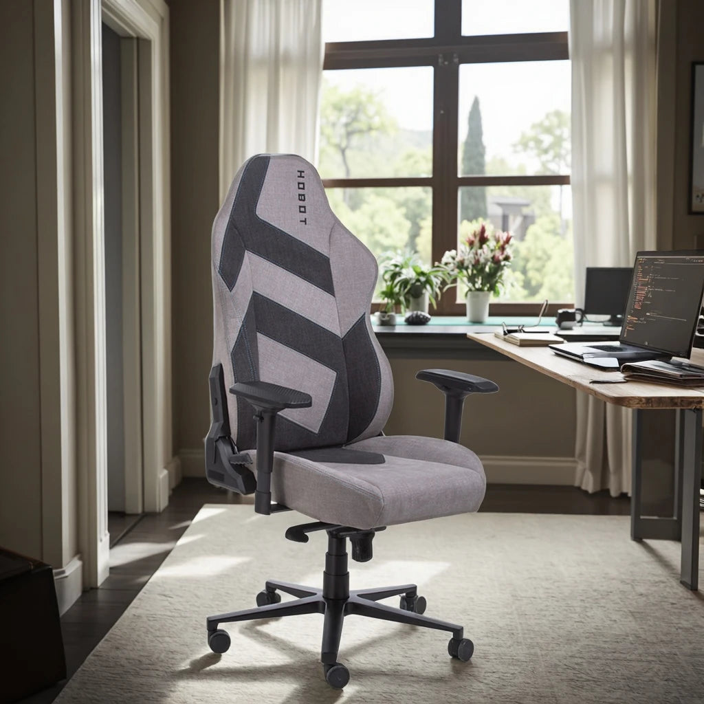 Customized Logo Gamer Office Chair with Soft Weave Fabric and Comfortable Armrests