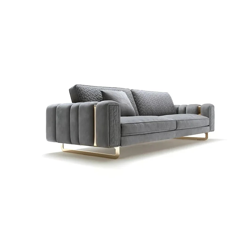 Luxury Design Living Room Sofa 3 Seat Velvet Fabric Upholstery Sofa for Living Room Home Hotel Villa