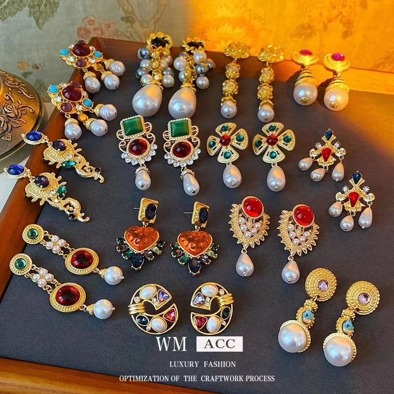 100 Styles Elegant Vintage Wedding Indian Earring Clip Jewelry Mix Designs Wholesaler Price