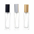 Essential Oil Toner clear Glass Bottle with Gold Sliver Black Cap 5ml 10ml Fine Mist Spray square Glass Perfume Bottle