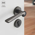 Luxury Modern Hotel Door Hardware Zamak Zinc Simple Door Lockset Lever Handle Rose Jision KMKH-002 5+ Year Warranty Custom