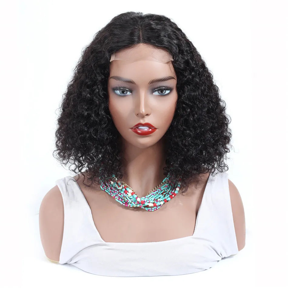 Cheap Kinky Curly Brazilian Virgin Natural Human Hair Wigs Short Bob Lace Frotal Wig Human Hair Lace Front Wigs for Black Women