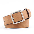 Simple and Versatile Square Designer Belts Buckle PU Plus Size Wide Belts Fashion Retro Belt for Women