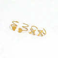 JOOLIM High End 18K Gold Plated Heart Burst Cross Zirconia Spiral Hoop Earrings Jewelry Stainless Steel Earrings for Women MegaBDM