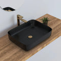 Popular Design Black Color Wash Hand Basin Bathroom Sink Ceramic Counter Top Vanity Sink