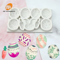 AK Easter Egg Silicon Mold Fondant Cake Mould Cake Decorating Supplies DIY Clay 3d Chocolate Mould Sugar Paste Mold