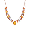 2024 Fashion Jewelry Full Diamond Necklace Colorful Gemstones Fashionable Banquet Glitter Choker Crystal Necklaces Accessories