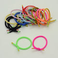3mm Mini Knotted Kids Elastic Hair Bands With Colorful Plastic Beads Ends Nylon Hair Ties for Girls Elasticity Ponytail Holders