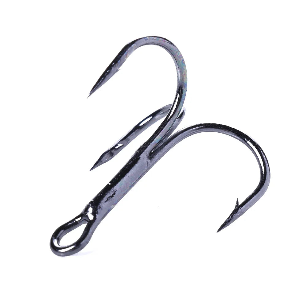 Hengjia Carbon Steel Treble Fish Hooks 8# Triple Lure Fishing Hooks