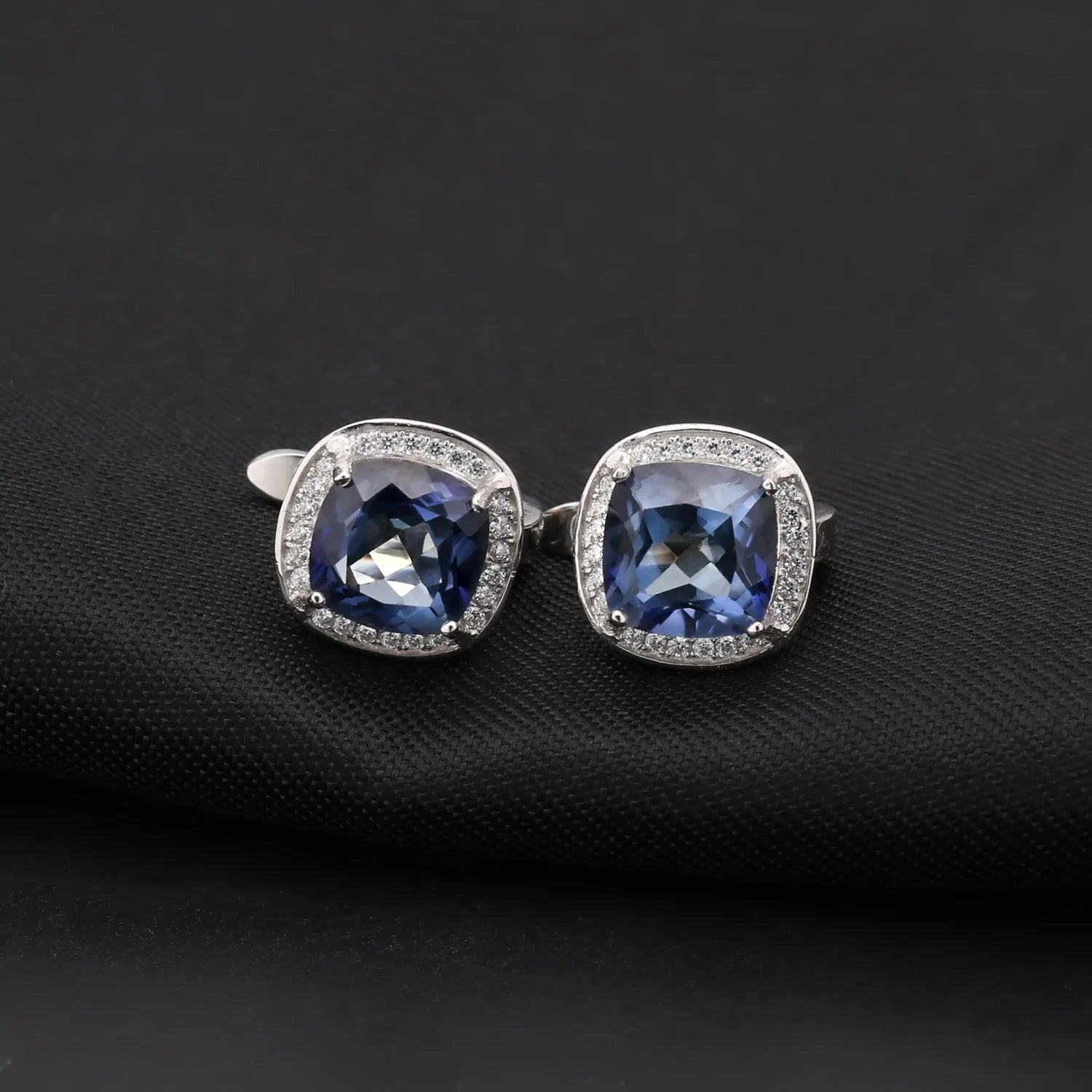 Abiding Fashion 925 Sterling Silver Mystic Quartz Jewelry Single Stone Design Earring for Girl