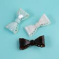 Midairy Custom Color Korean Cute Style Blue Bow Shape Hollow Out Acetate Sweet Hair Grips Hair Pins 64mm 4414