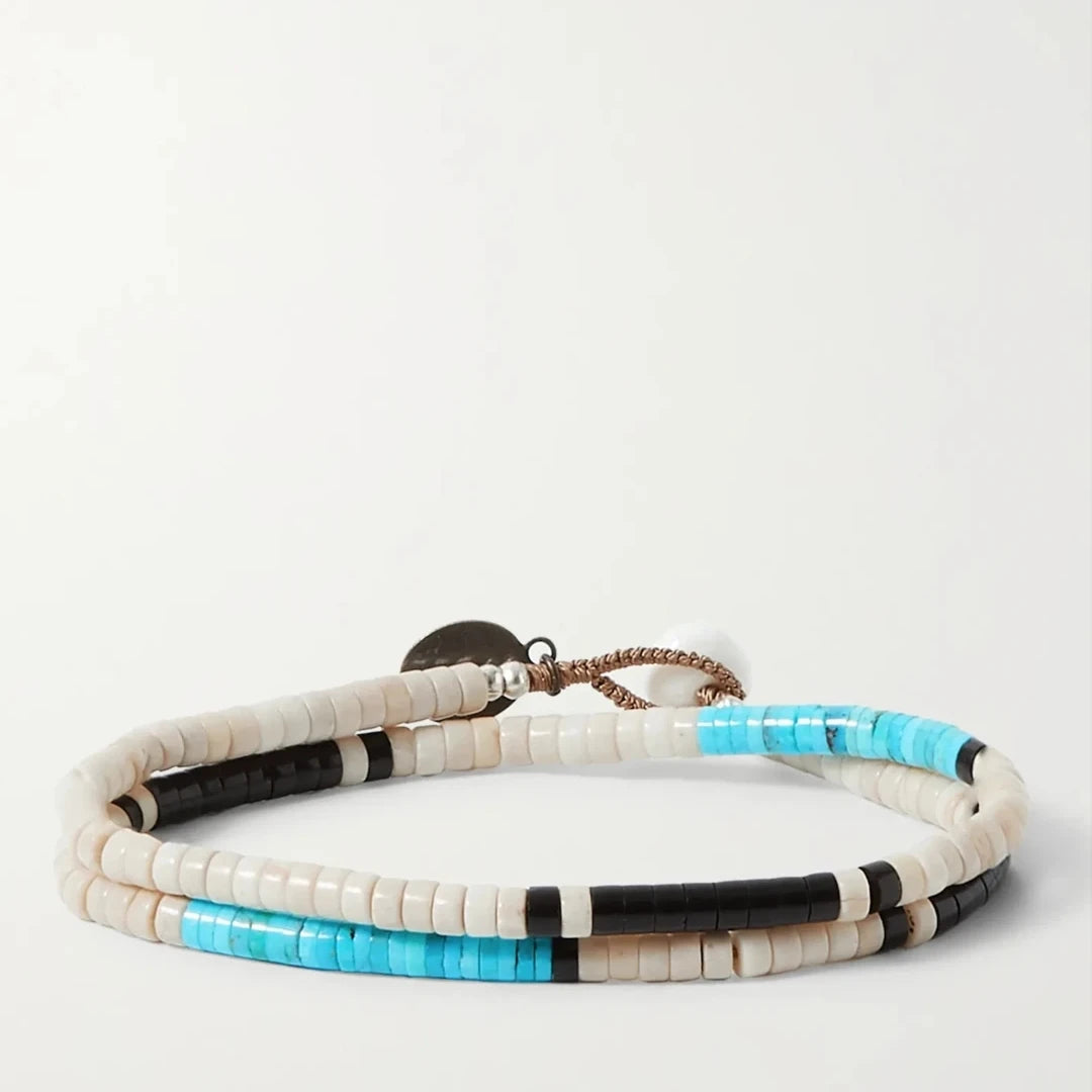 Hot Sale Custom Bohemian Hand Colorful Bracelets Ladies Beaded Plastic Beads Bracelets for Men