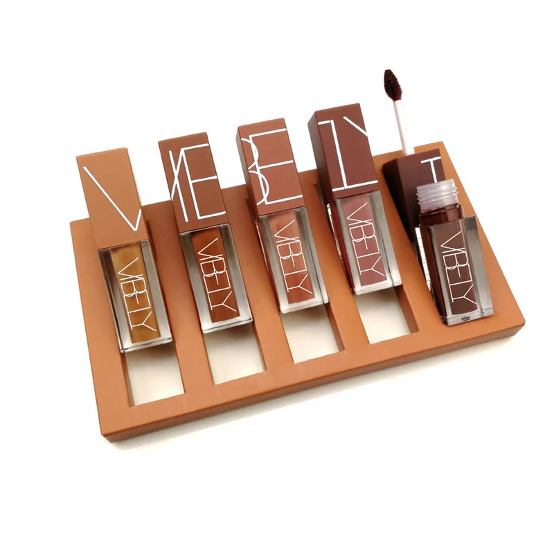 Wholesale Shiny Lip Gloss Moq Custom Paper Cosmetic Lip Gloss Packaging Box Mini Lip Gloss Kits Private Label