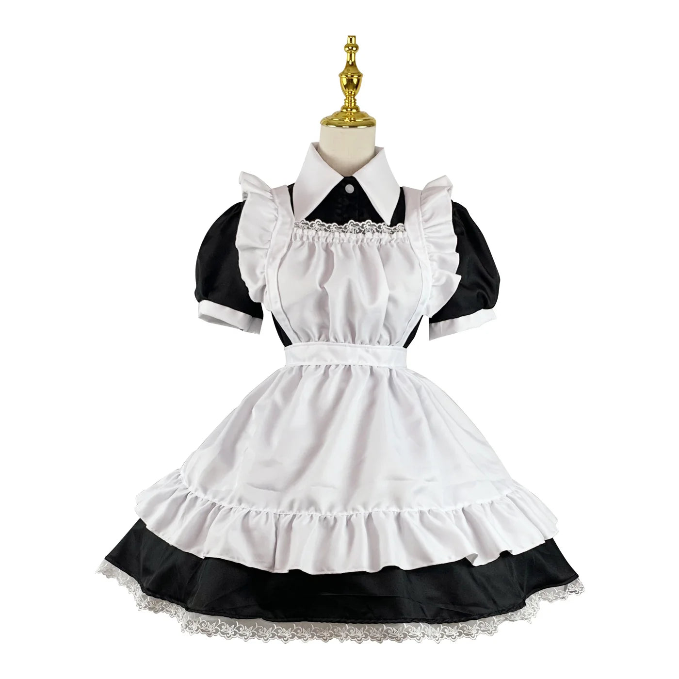 Maid Dress Cosplay Restaurant Cafe Work Black White Maid Party Skirt