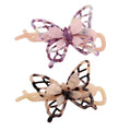 MiDairy Professional Acetate Maker Purple Hollow Out Butterfly Hair Clips Barrettes  for Women Girls CSN0041