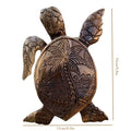 Hand Carved Turtle Statue Resin Craft Handmade Tortoise Figurine Home Decor Rustic Animal Sculpture